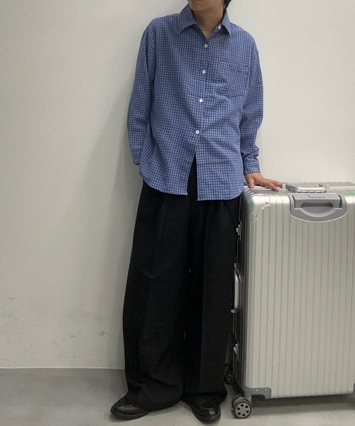 UNDERSTATEMENTs（アンダーステイトメント）の「【ユニセックス】ベーシックチェックシャツ（シャツ/ブラウス・メンズ・ブルー・LARGE/MEDIUM）」の13枚目の写真