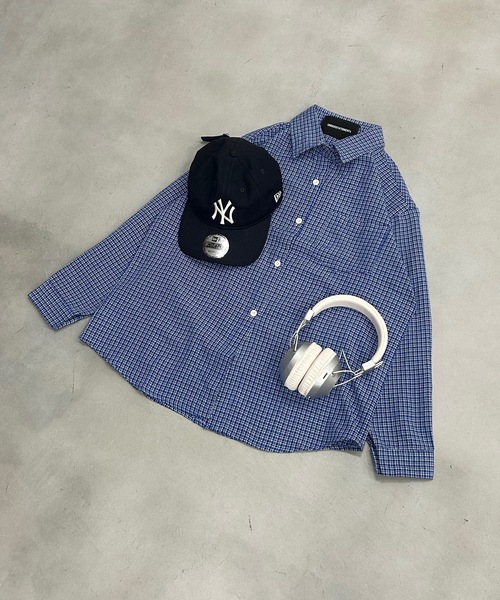 UNDERSTATEMENTs（アンダーステイトメント）の「【ユニセックス】ベーシックチェックシャツ（シャツ/ブラウス・メンズ・ブルー・LARGE/MEDIUM）」の9枚目の写真