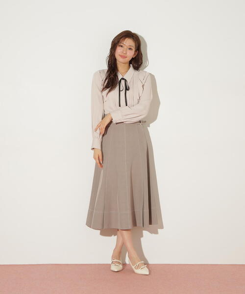 JILL by JILL STUART（ジルバイジルスチュアート）の「リボン付きピンタックブラウス（シャツ/ブラウス・レディース・ブルー/ピンク/ホワイト系その他・FREE）」の11枚目の写真