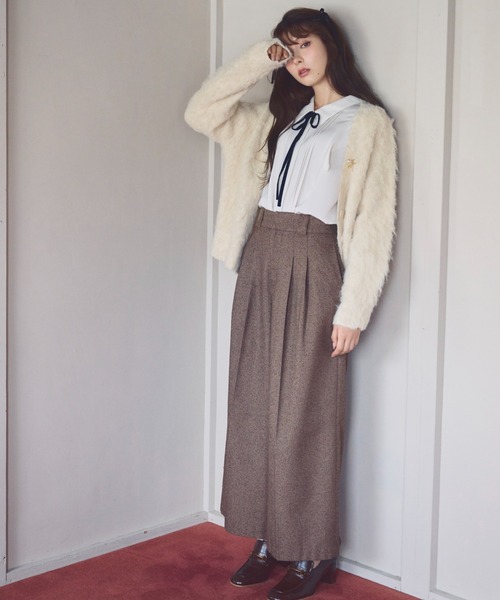 JILL by JILL STUART（ジルバイジルスチュアート）の「リボン付きピンタックブラウス（シャツ/ブラウス・レディース・ブルー/ピンク/ホワイト系その他・FREE）」の5枚目の写真