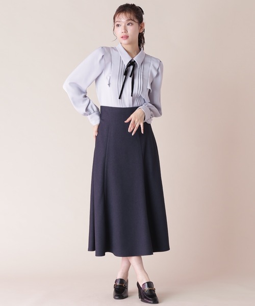 JILL STUARTリボン付きブラウス　サイズフリー リボン付きピンタックノースリーブブラウス | JILL by JILL