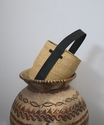 SALON adam et rope' | 【African Square（アフリカンスクエアー）】レザーハンドルニャリガバスケット(トートバッグ)