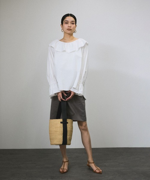 SALON adam et rope' レザーハンドルニャリガバスケット SALON adam et rope´ レザーハンドルニャリガバスケット