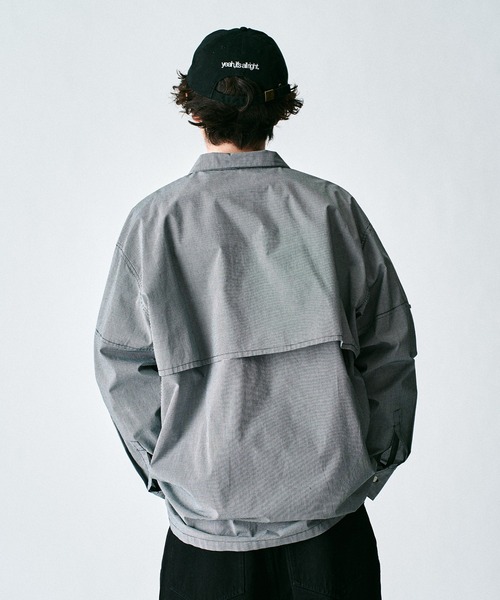 417 EDIFICE（フォーワンセブンエディフィス）の「【ZOZO限定】デタッチャブル ハンティングシャツ（シャツ/ブラウス・メンズ・グリーン/ブラック/オレンジ系その他/ブルー系その他/ブラック×ホワイト・S/M/L/XL）」の8枚目の写真