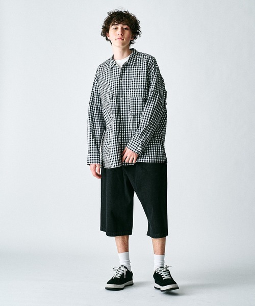 417 EDIFICE（フォーワンセブンエディフィス）の「【ZOZO限定】デタッチャブル ハンティングシャツ（シャツ/ブラウス・メンズ・グリーン/ブラック/オレンジ系その他/ブルー系その他/ブラック×ホワイト・S/M/L/XL）」の12枚目の写真