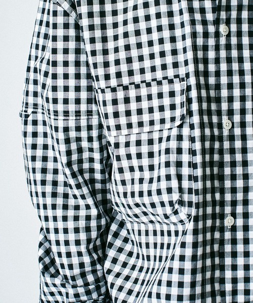 417 EDIFICE（フォーワンセブンエディフィス）の「【ZOZO限定】デタッチャブル ハンティングシャツ（シャツ/ブラウス・メンズ・グリーン/ブラック/オレンジ系その他/ブルー系その他/ブラック×ホワイト・S/M/L/XL）」の21枚目の写真