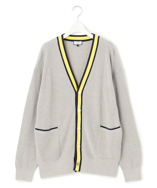 J.PRESS YORK STREET(ジェイプレスヨークストリート)の「【UNISEX】コットンベーシック カーディガン(カーディガン/ボレロ・メンズ・ライトグレー系/ネイビー系/アイボリー系・MEDIUM/LARGE/SMALL)」の1枚目の写真