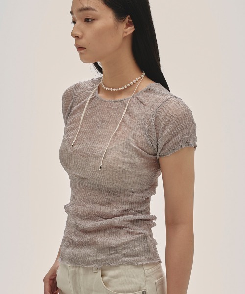 2way Sheer Knittops（Tシャツ/カットソー）｜TODAYFUL