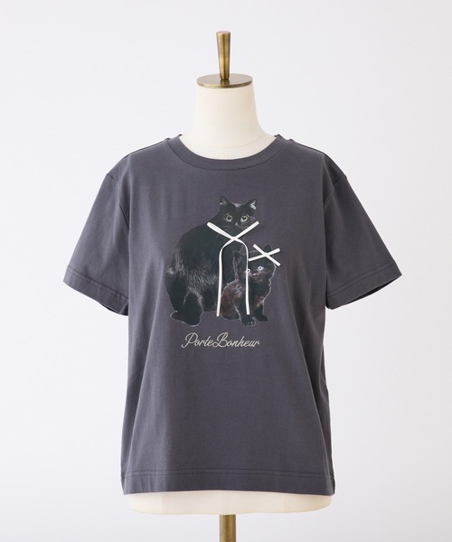 one after another NICE CLAUP（ワンアフターアナザーナイスクラップ）の「アソートTシャツ（Tシャツ/カットソー・レディース・オフホワイト/スミクロ/ホワイト系その他/サックスブルー・FREE）」の5枚目の写真