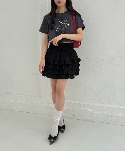 one after another NICE CLAUP（ワンアフターアナザーナイスクラップ）の「アソートTシャツ（Tシャツ/カットソー・レディース・オフホワイト/スミクロ/ホワイト系その他/サックスブルー・FREE）」の17枚目の写真