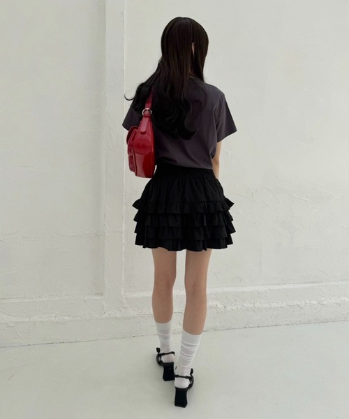 one after another NICE CLAUP（ワンアフターアナザーナイスクラップ）の「アソートTシャツ（Tシャツ/カットソー・レディース・オフホワイト/スミクロ/ホワイト系その他/サックスブルー・FREE）」の18枚目の写真