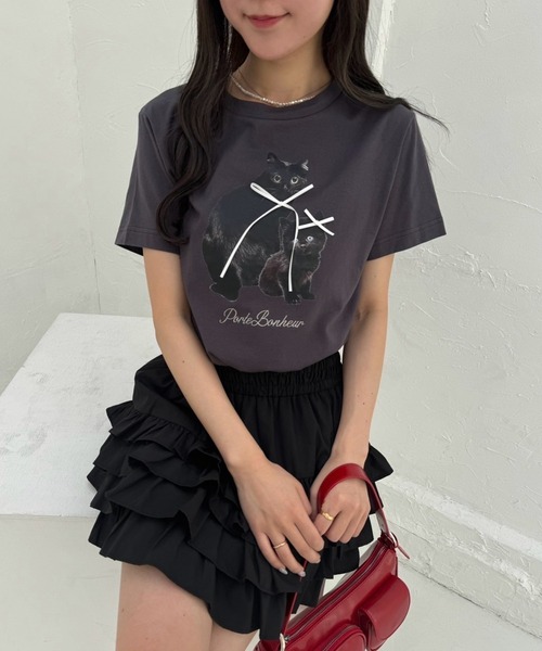 one after another NICE CLAUP（ワンアフターアナザーナイスクラップ）の「アソートTシャツ（Tシャツ/カットソー・レディース・オフホワイト/スミクロ/ホワイト系その他/サックスブルー・FREE）」の20枚目の写真