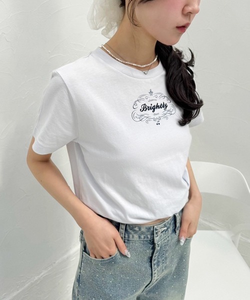 one after another NICE CLAUP（ワンアフターアナザーナイスクラップ）の「アソートTシャツ（Tシャツ/カットソー・レディース・オフホワイト/スミクロ/ホワイト系その他/サックスブルー・FREE）」の12枚目の写真