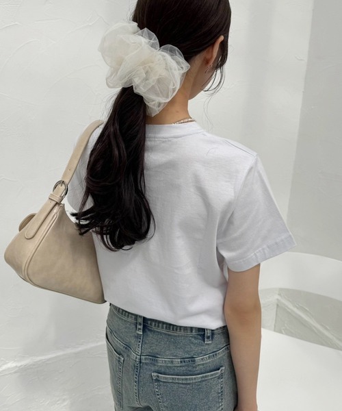 one after another NICE CLAUP（ワンアフターアナザーナイスクラップ）の「アソートTシャツ（Tシャツ/カットソー・レディース・オフホワイト/スミクロ/ホワイト系その他/サックスブルー・FREE）」の13枚目の写真