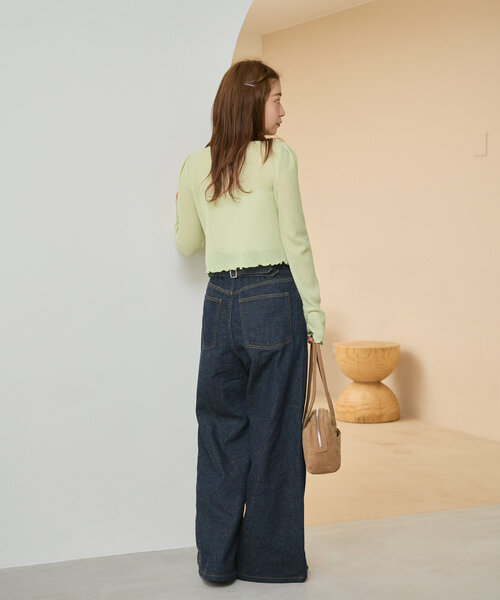 Kastane（カスタネ）の「【2WAY】フロントシャーリングTee（Tシャツ/カットソー・レディース・アイボリー/ライム/ピンク・FREE）」の11枚目の写真