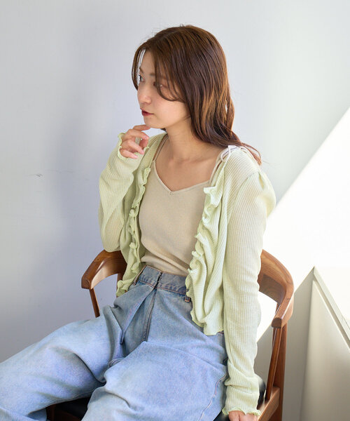 Kastane（カスタネ）の「【2WAY】フロントシャーリングTee（Tシャツ/カットソー・レディース・アイボリー/ライム/ピンク・FREE）」の12枚目の写真