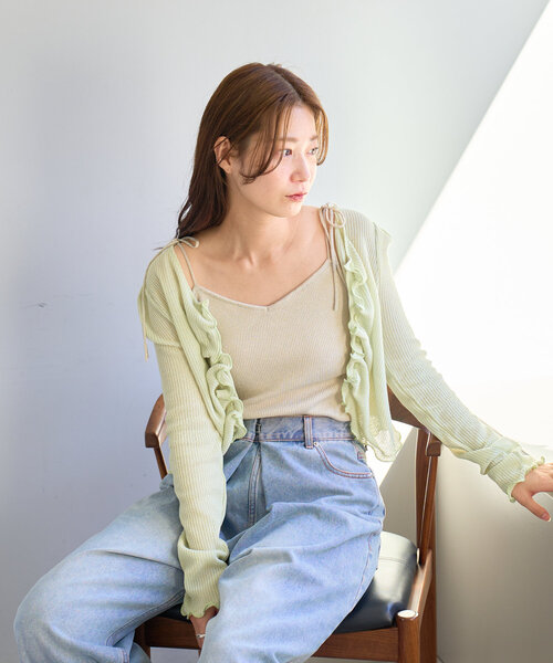 Kastane（カスタネ）の「【2WAY】フロントシャーリングTee（Tシャツ/カットソー・レディース・アイボリー/ライム/ピンク・FREE）」の13枚目の写真