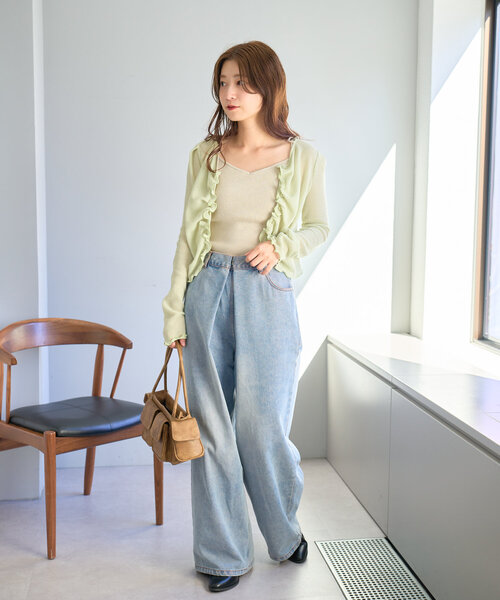 Kastane（カスタネ）の「【2WAY】フロントシャーリングTee（Tシャツ/カットソー・レディース・アイボリー/ライム/ピンク・FREE）」の14枚目の写真