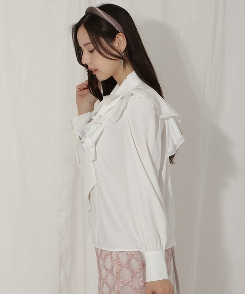WILLSELECTION(ウィルセレクション)の「ラッフルボウタイブラウス(シャツ/ブラウス・レディース・オフホワイト/ピンク/ブルー・FREE)」の12枚目の写真