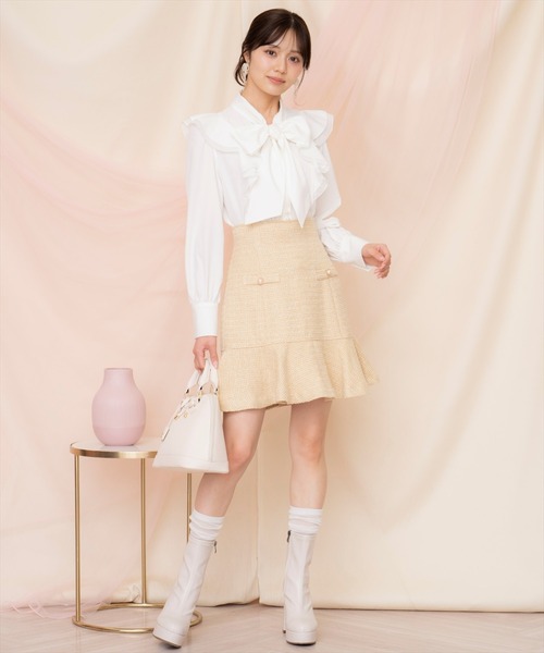 WILLSELECTION(ウィルセレクション)の「ラッフルボウタイブラウス(シャツ/ブラウス・レディース・オフホワイト/ピンク/ブルー・FREE)」の19枚目の写真