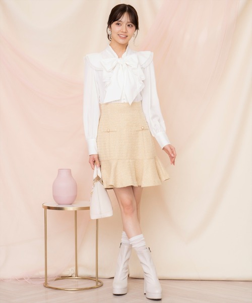 WILLSELECTION(ウィルセレクション)の「ラッフルボウタイブラウス(シャツ/ブラウス・レディース・オフホワイト/ピンク/ブルー・FREE)」の18枚目の写真