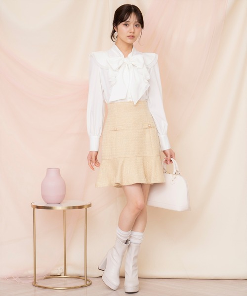 WILLSELECTION(ウィルセレクション)の「ラッフルボウタイブラウス(シャツ/ブラウス・レディース・オフホワイト/ピンク/ブルー・FREE)」の20枚目の写真