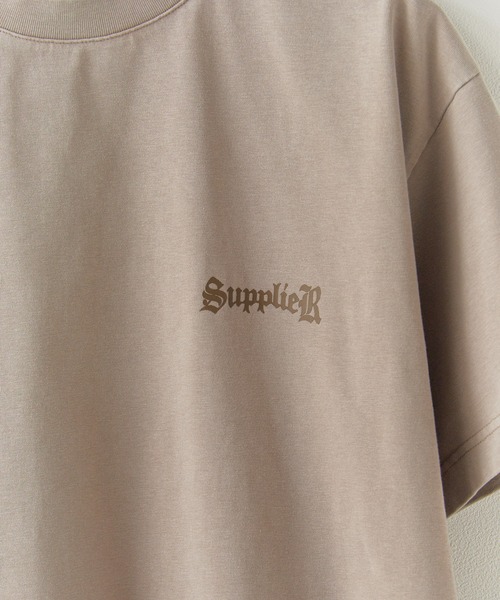 SUPPLIER（サプライヤー）の「SUPPLIER/サプライヤー Vintage Wash Melt Cross Rhinestone Tee Tシャツ（Tシャツ/カットソー・メンズ・ベージュ/ブラック・M/L/XL）」の7枚目の写真