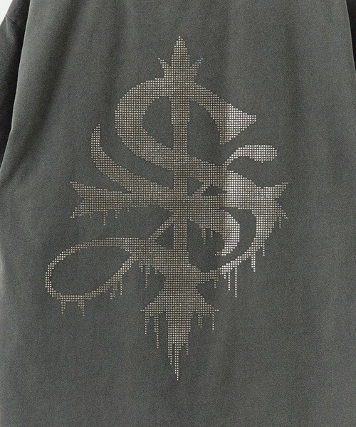 SUPPLIER（サプライヤー）の「SUPPLIER/サプライヤー Vintage Wash Melt Cross Rhinestone Tee Tシャツ（Tシャツ/カットソー・メンズ・ベージュ/ブラック・M/L/XL）」の11枚目の写真