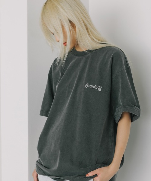 SUPPLIER（サプライヤー）の「SUPPLIER/サプライヤー Vintage Wash Melt Cross Rhinestone Tee Tシャツ（Tシャツ/カットソー・メンズ・ベージュ/ブラック・M/L/XL）」の21枚目の写真