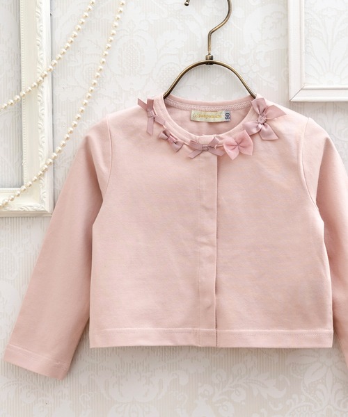 panpantutu（パンパンチュチュ）の「UVcutデコレーションカーディガン(80-100cm)（カーディガン/ボレロ・キッズ・ベビーピンク/ミント・100cm/80ｃｍ/90cm）」の2枚目の写真