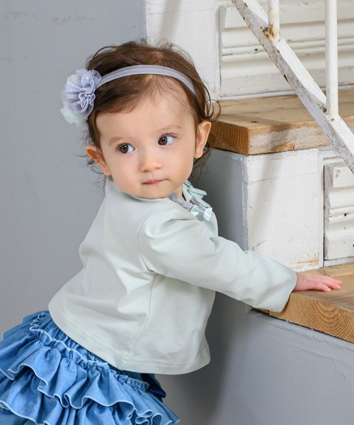 panpantutu（パンパンチュチュ）の「UVcutデコレーションカーディガン(80-100cm)（カーディガン/ボレロ・キッズ・ベビーピンク/ミント・100cm/80ｃｍ/90cm）」の14枚目の写真