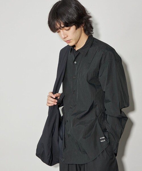CITEN（シテン）の「＜CITEN＞ナイロンオーバーシャツ（シャツ/ブラウス・メンズ・ブラック/グレー・M/L）」の5枚目の写真