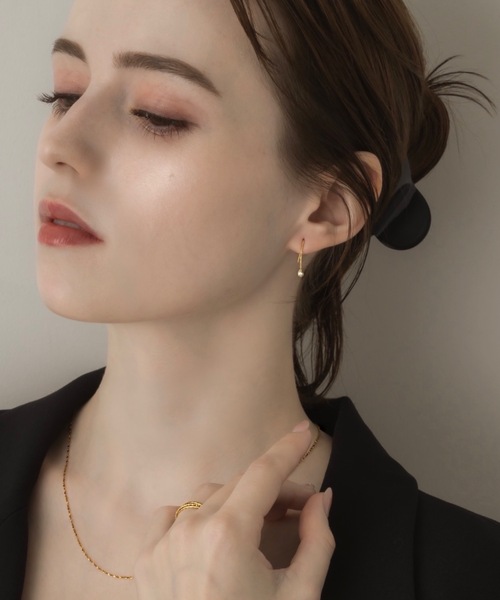 PIERCE / DROP ZIRCONIA（ピアス（両耳用））｜muku（ムク）の