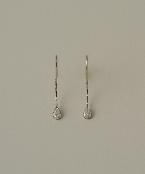 美品・レア【VTOPIA×juncoparis】NON PIERCE ピアス PIERCE / DROP ZIRCONIA（ピアス（両耳用））｜muku（ムク）の