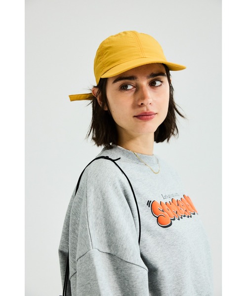 PARROTT CANVAS(パロットキャンバス)の「CROPPED WIDE SWEAT "Somehow"(スウェット・レディース・ネイビー/ミックスグレー・FREE)」の6枚目の写真