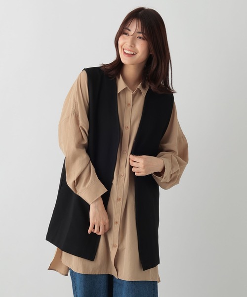 FOUND GOOD(ファウンドグッド)の「ダンボールジレ(その他トップス・レディース・ベージュ/ブラック/グレー系5・M/L)」の2枚目の写真