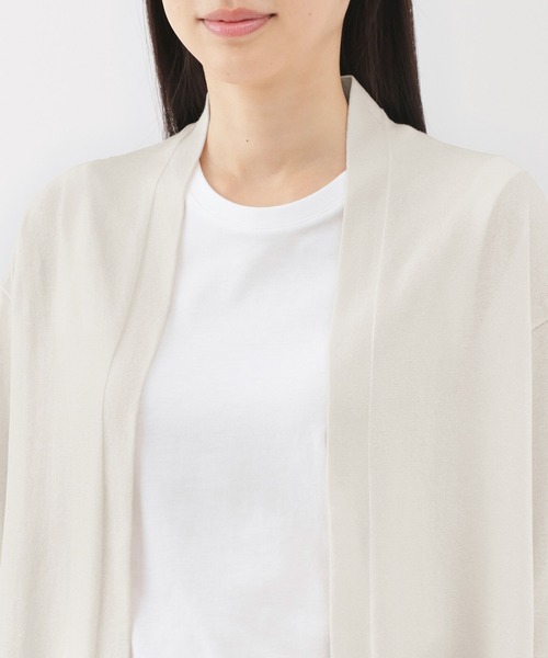 無印良品(ムジルシリョウヒン)の「婦人 UVカットライトニットストールカーディガン(カーディガン/ボレロ・レディース・ブラック/オフホワイト/ラベンダー・S/M/L/XL)」の21枚目の写真