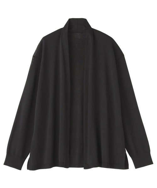 無印良品(ムジルシリョウヒン)の「婦人 UVカットライトニットストールカーディガン(カーディガン/ボレロ・レディース・ブラック/オフホワイト/ラベンダー・S/M/L/XL)」の12枚目の写真