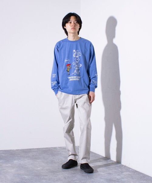 FREDY MAC(フレディーマック)の「【Duckster/ダックスター】吸水速乾天竺 AN RUSH LIFE ロングスリーブTシャツ(Tシャツ/カットソー・メンズ・ブラック/ライトブルー/アイボリー/サーモンピンク・M/L)」の5枚目の写真