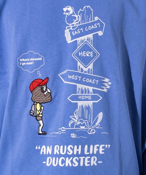 FREDY MAC(フレディーマック)の「【Duckster/ダックスター】吸水速乾天竺 AN RUSH LIFE ロングスリーブTシャツ(Tシャツ/カットソー・メンズ・ブラック/ライトブルー/アイボリー/サーモンピンク・M/L)」の9枚目の写真