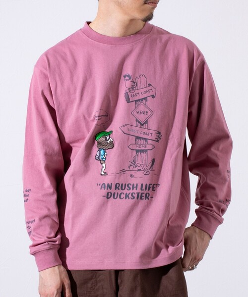 FREDY MAC(フレディーマック)の「【Duckster/ダックスター】吸水速乾天竺 AN RUSH LIFE ロングスリーブTシャツ(Tシャツ/カットソー・メンズ・ブラック/ライトブルー/アイボリー/サーモンピンク・M/L)」の20枚目の写真