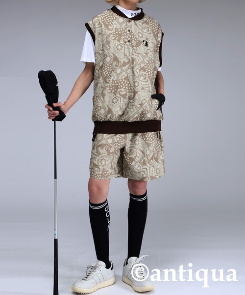antiqua(アンティカ)の「【STCH】ペイズリー柄ハーフパンツ(その他パンツ・レディース・ベージュ/ネイビー/ブラック・LXL/ML)」の11枚目の写真