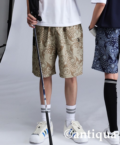 antiqua(アンティカ)の「【STCH】ペイズリー柄ハーフパンツ(その他パンツ・レディース・ベージュ/ネイビー/ブラック・LXL/ML)」の6枚目の写真