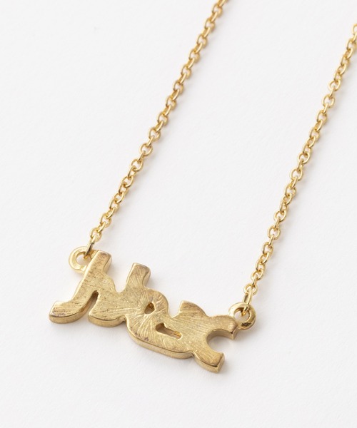 【ネックレス&リング】X-girl エックスガール ロゴアクセサリー RHINESTONE MILLS LOGO NECKLACE（ネックレス）｜X-girl