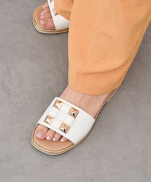【INTER-CHAUSSURES】オーナメントフラットスライドサンダル(I52200)