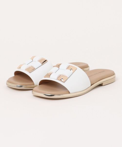inter-chaussures(インターショシュール)の「【INTER-CHAUSSURES】オーナメントフラットスライドサンダル(I52200)(サンダル・レディース・ブラック/シルバー/ホワイト・35/36/37/38/39)」の13枚目の写真