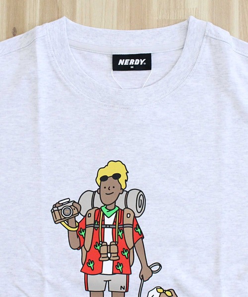 NERDY(ノルディ)の「NERDY トレッキングボーイ半袖 Tシャツ TREKKING BOY S/S T-SHIRT(Tシャツ/カットソー・メンズ・ホワイト・M)」の6枚目の写真