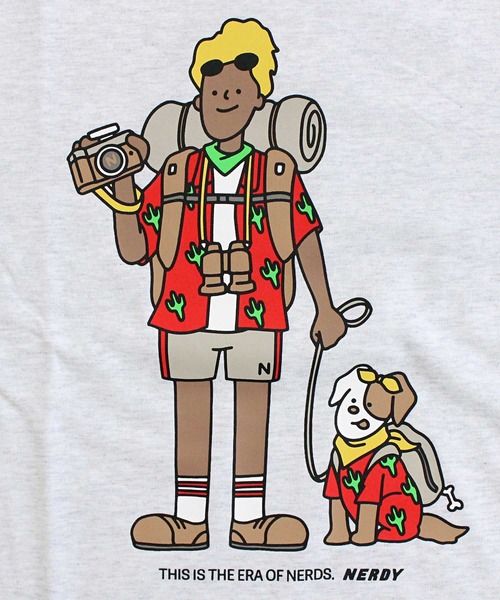 NERDY(ノルディ)の「NERDY トレッキングボーイ半袖 Tシャツ TREKKING BOY S/S T-SHIRT(Tシャツ/カットソー・メンズ・ホワイト・M)」の7枚目の写真