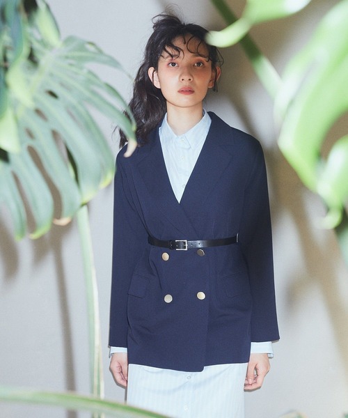 earth music&ecology（アースミュージックアンドエコロジー）の「SET2点シャーリングビスチェ＋シャツワンピース（シャツワンピース・レディース・オフホワイト/ブルー/イエロー・FREE）」の10枚目の写真