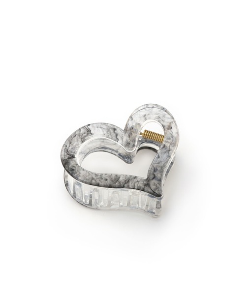 colleca la（コレカラ）の「クリアマーブル ハートバンスクリップ（バレッタ/ヘアクリップ・レディース・ブラウン/ブラック・FREE）」の7枚目の写真